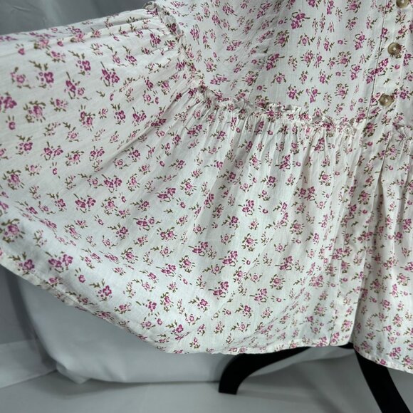 Urban Outfitters Romantic Floral Maxi Dress With Smocked Bodice & Button Front S - Picture 9 of 16